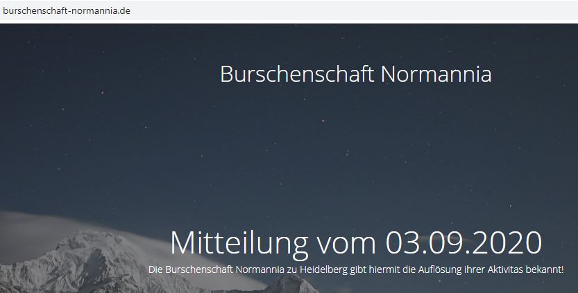Twitter पर Korpokritik Die Burschenschaft Normannia In Heidelberg Db Teilt Auf Ihrer Homepage Am 03 09 Folgendes Mit Die Burschenschaft Normannia Zu Heidelberg Gibt Hiermit Die Auflosung Ihrer Aktivitas Bekannt Was War Da
