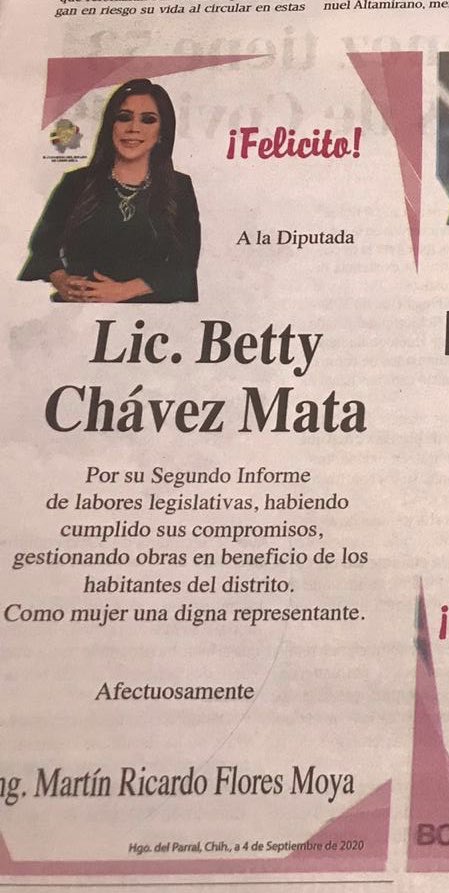aechavez_betty's tweet photo. Agradezco sus muestras de afecto y cariño por la presentación de mi #SegundoInforme de Actividades Legislativas, hoy reviso lo que hemos logrado, pero tengo la mirada puesta en lo que falta por hacer.
Muchas Gracias🤗
#LogrosQueTransforman https://t.co/jUO8d6ci3H