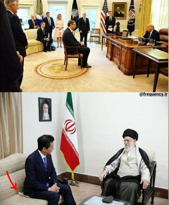 Zeinab9503's tweet photo. اونی که رئیس جمهور صربستان جلوش خوار و ذلیله، اینجا روی نامه ش نشستن:))) https://t.co/4H5SdvXJ6e