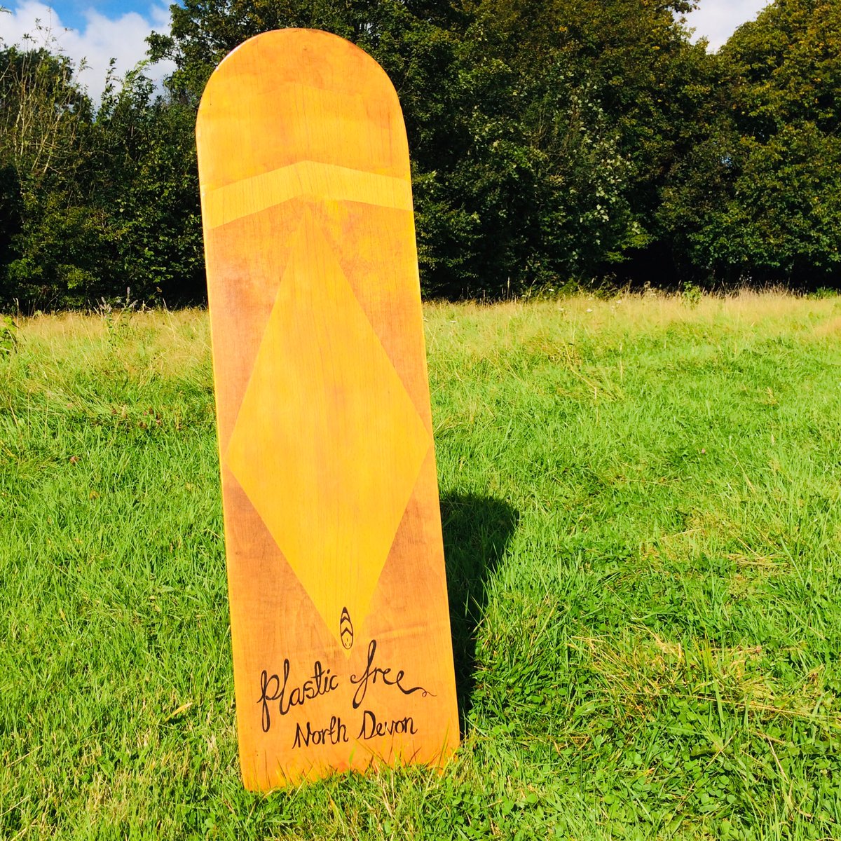 JosephWitchall's tweet photo. Can’t wait to try out my handmade vintage style belly board made from reclaimed plywood. Inspired by the great people at @PlasticFreeND #surfing #bellyboard #plasticfree #plasticfreenorthdevon https://t.co/oIKkbP5OGM