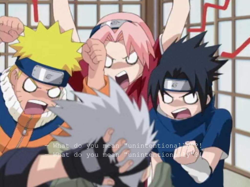 Funny Moments - Naruto Tries to Peek at Kakashi's Face - Naruto Shippuuden  