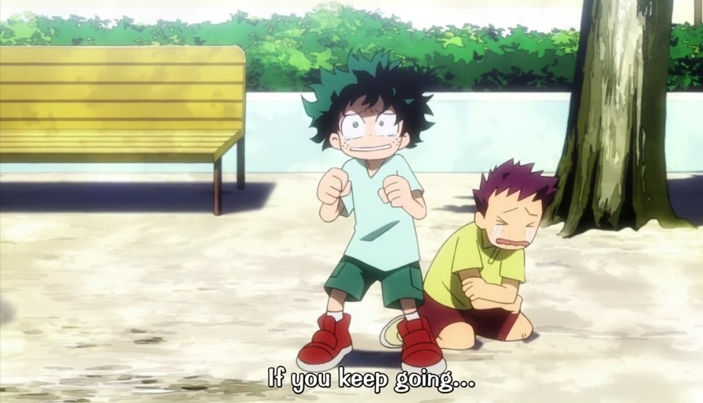 sasukws's tweet photo. deku never run away if its for the sake of protecting others. not back then when he's quirkless. and definitely not right now. https://t.co/A1OyksMwIJ