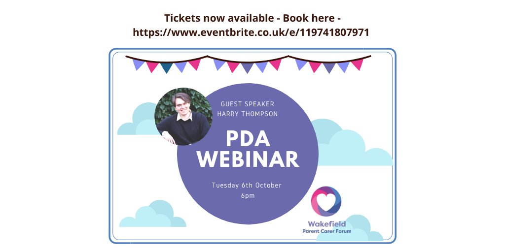 PDA Webinar with guest speaker Harry Thompson, follow the link below to book your ticket 💜