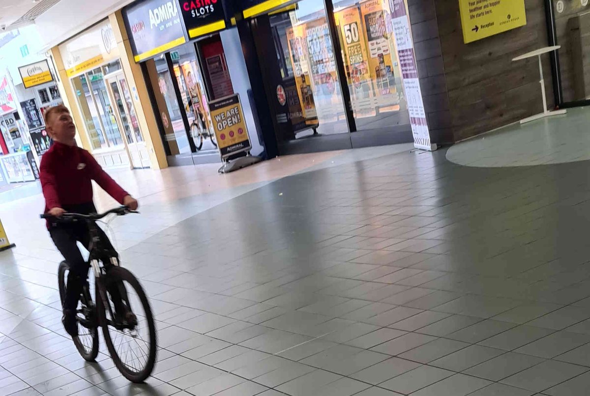 Clevelandalert's tweet photo. Kids riding around shopping centres in Middlesbrough, riding in and out of public in some centres and being a general nuisance. 

@Tees_Issues #middlesbrough https://t.co/JTYR6ItCrN