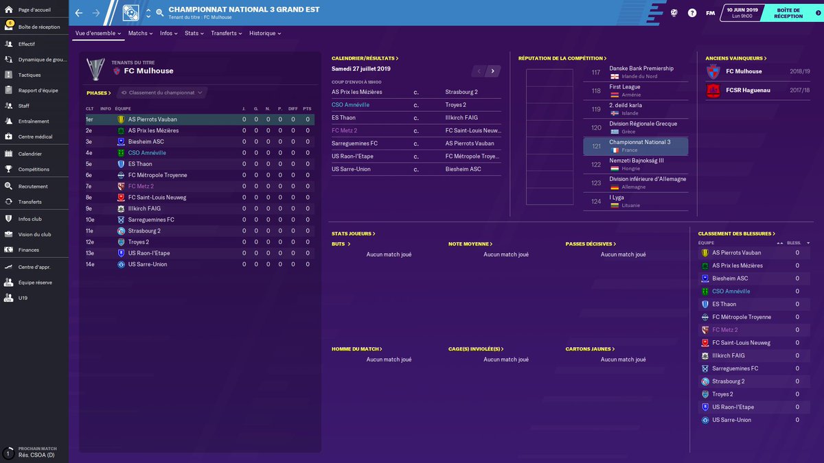 VFootRP's tweet photo. Allez c'est parti.
Pierre Laigle signe au CSO #Amnéville, objectif N2 dans les 3 ans. 
#FootballManager2020 https://t.co/OFJdPNGr3h