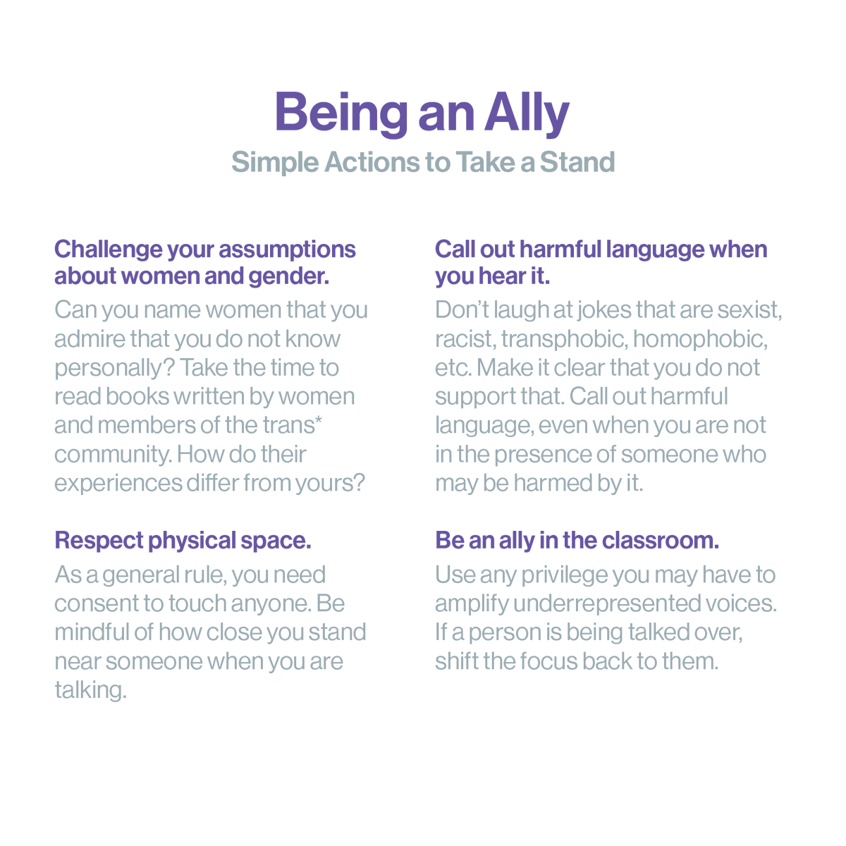 RITStudentLife's tweet photo. Being an #RITTiger means sticking up for and supporting your peers, and making sure that everyones voice is heard. For more information on the Women and Gender team and the services they provide visit https://t.co/Uhus1wkjTH https://t.co/2T7RPWcNip
