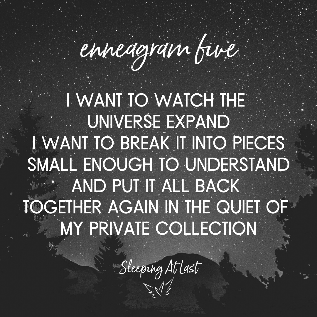 bewildhearted's tweet photo. Enneagram Five
(The Investigator or Observer)
Song video and lyrics: https://t.co/NSvRVSBH3L
Artist: Sleeping At Last Album: Atlas: Enneagram
So where's my five's? 🤚#enneagram5 #enneagramfive https://t.co/MlyVqYpWEd