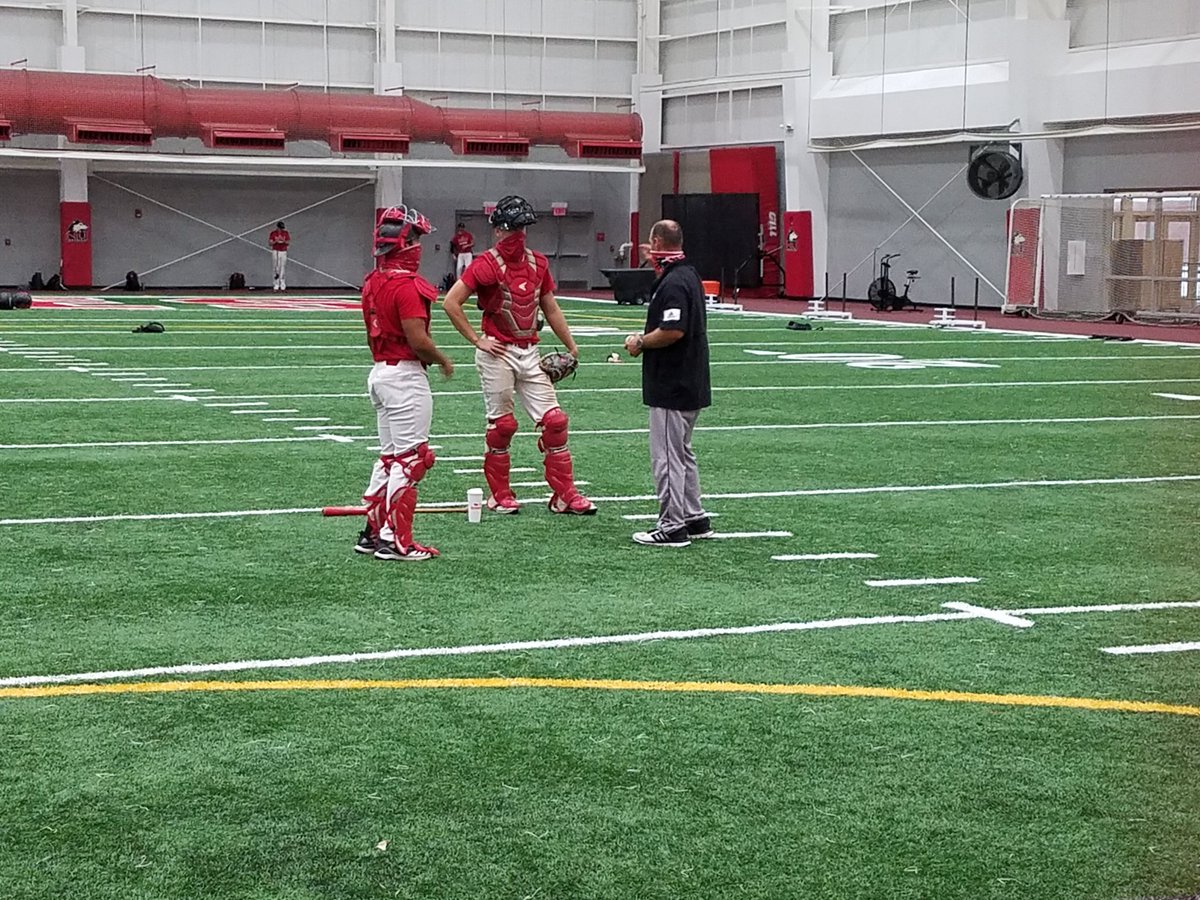 NIU_Baseball's tweet photo. Huskieball back at it again this morning. No rain outs in Dekalb!!!!
#DoingItRight #DoingItSafe #MaskUp https://t.co/WZyZazs85o