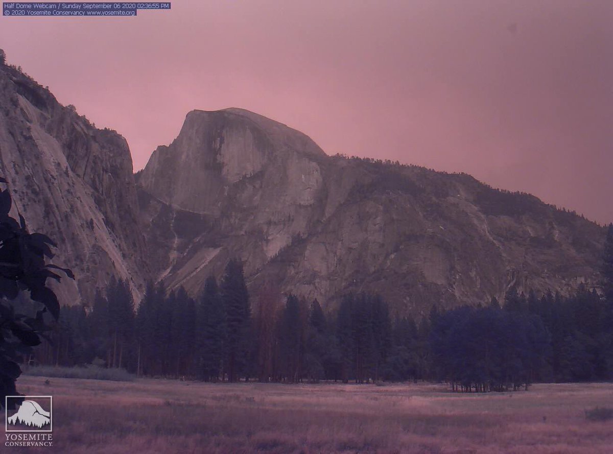 bethpratt's tweet image. Today’s @YosemiteNPS webcams with smoke from the  #CreekFire @YoseConservancy