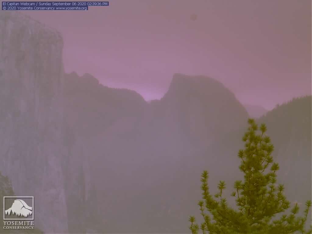 bethpratt's tweet image. Today’s @YosemiteNPS webcams with smoke from the  #CreekFire @YoseConservancy