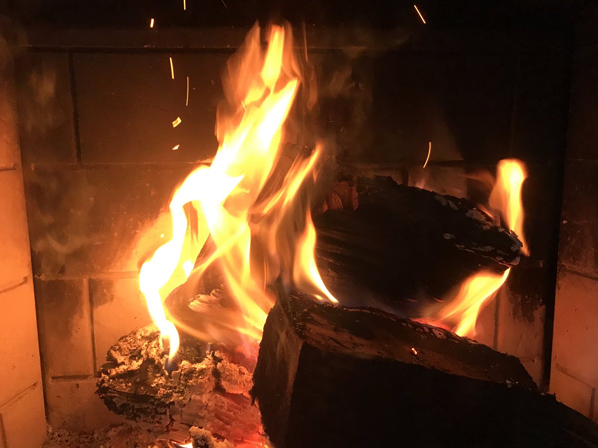 Crystal_McPhers's tweet photo. Football training must be tough lmao my son is snoring on the couch while I’m enjoying a blazing crackling fire;) #NiceVisit Ha❤️ https://t.co/pqIofGMpUy