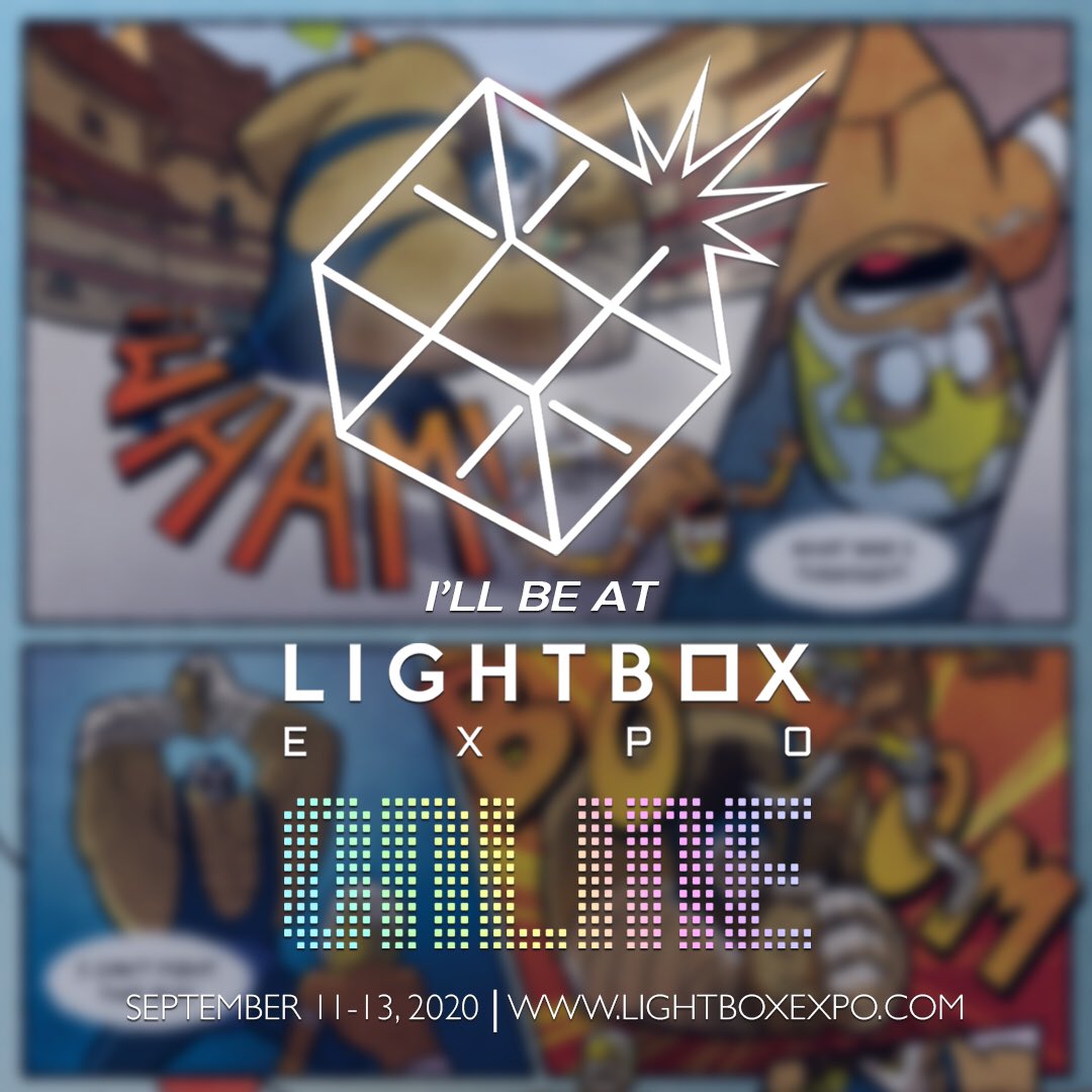 _SolNaciente_'s tweet photo. Hola a todos! Join us at @lightboxexpo online! @raydiosilence will be tabling virtually and selling physical copies of the comic book and art of book! Join us next weekend from Sept 11-13, and purchase your tickets on their website! https://t.co/7ZOrdJxz0F