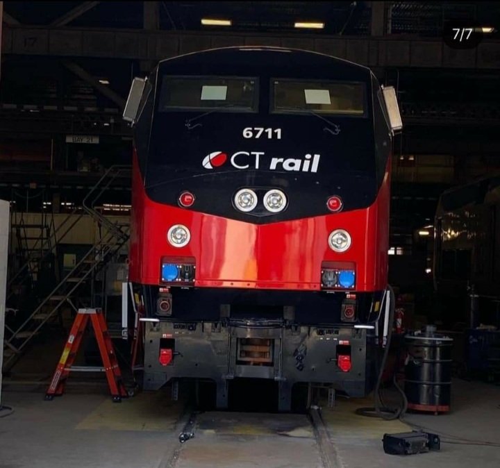jfpgaming's tweet photo. Connecticut Department of Transportation P40DC units given to us from Amtrak and New Jersey Transit are now getting the Official CT rail Paint Scheme https://t.co/7RW7SRw490