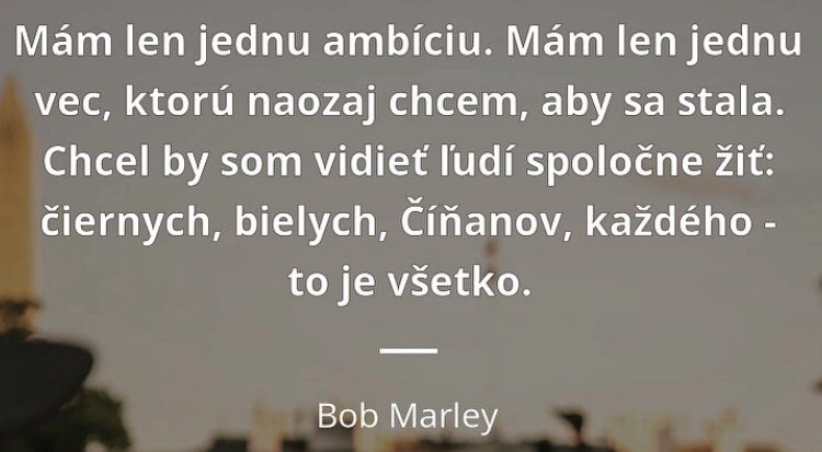 AllForUs_world's tweet photo. Mier každému bez ohľadu na rasu, vek, pohlavie a ďalšie aspekty. Zatiaľ asi sen, že? *peace* #mier #peace #ambition #bobmarley #citat #ludia #blackandwhite #cina #zena #muz #mlady #stary #citaty #myslienky https://t.co/fVbghvoIIz