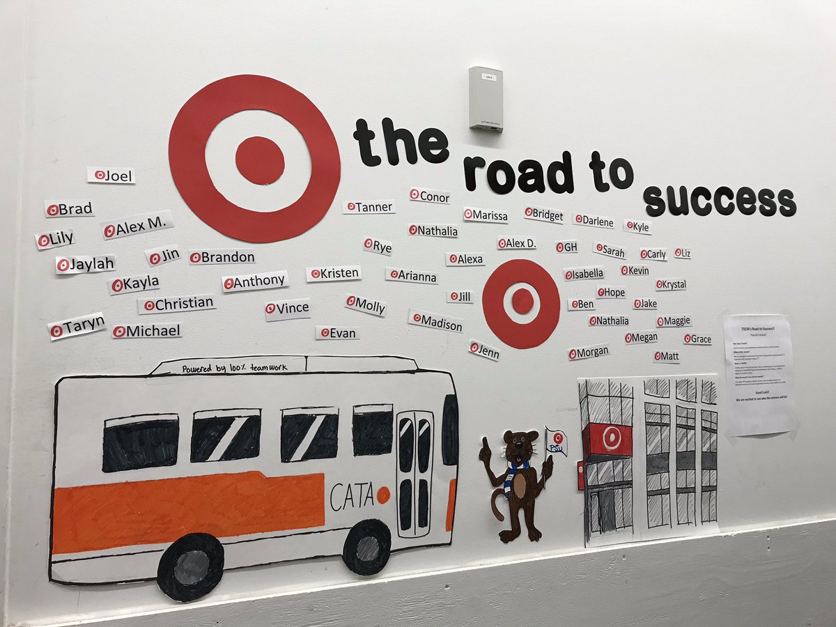 KelleyScheirer's tweet photo. T3234’s HR Expert Brandon did an amazing job with drawing pictures for the theme of our attendance contest!! What Talent!! Road to Success starting today! Let’s see what this team can do! 🎯 #T3234 #RoadToSuccess #TargetTalent @emilyowens13 @Eboni60850008 https://t.co/9JxFbH3rWZ