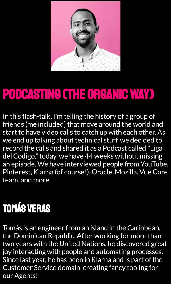 Este jueves 10 nuestro <a href="/TomasVeras/">Tomas Veras</a> estará hablando de 'Podcasting (the organic way)' en el thekonferen.se , no se lo pierdan!