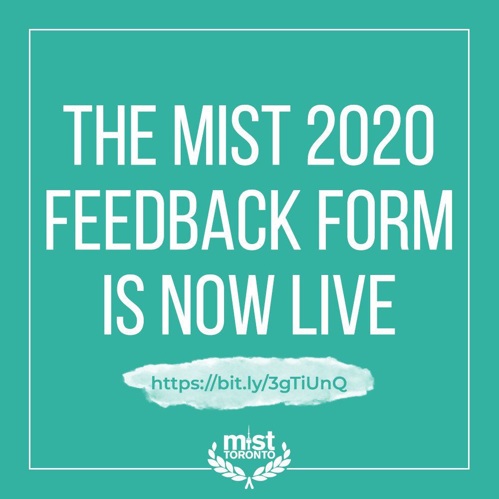 We’d love to hear about your MIST 2020 experience! Our feedback form is LIVE: bit.ly/3gTiUnQ
