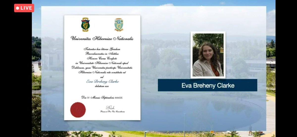EvaaaBc's tweet photo. No better place to watch my ceremony than where I spent most of my undergrad ππ#UCDGrad2020 https://t.co/5aAoGhCUkQ