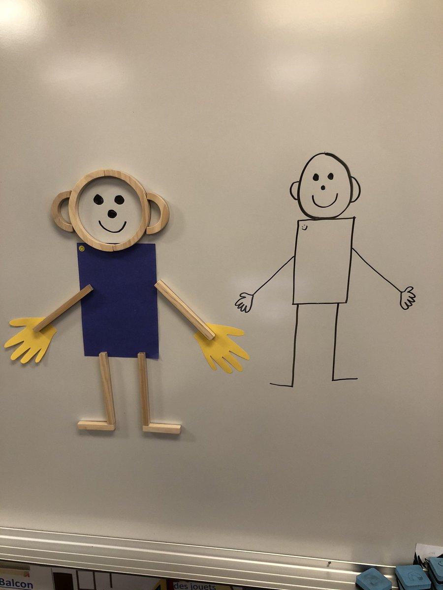 We introduced a new friend this week - MatMan! These in-person and at-home learners discovered that MatMan is made up of all the same lines and curves we use to form our uppercase letters! ✏️ #trinitylearns