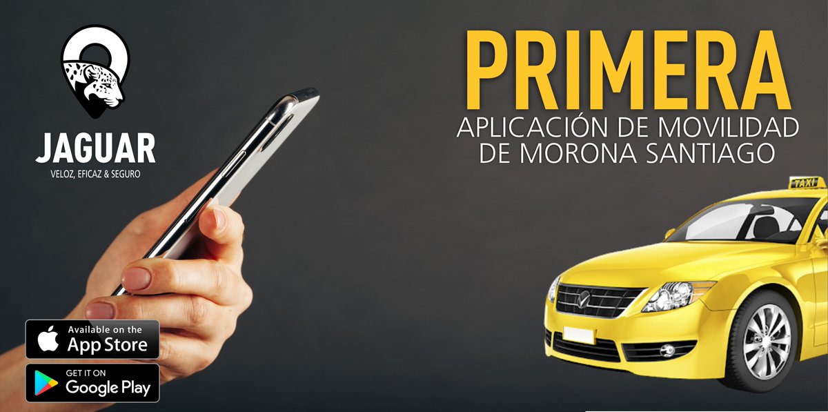 jaguar_app's tweet photo. Jaguar App, la primera herramienta digital desarrollada en la provincia, que conecta a pasajeros y conductores de taxi 📲🐆🚕

https://t.co/LRiNuPCiZn
#MoronaSantiago #Macas #Sucúa https://t.co/zq25EsrCCW