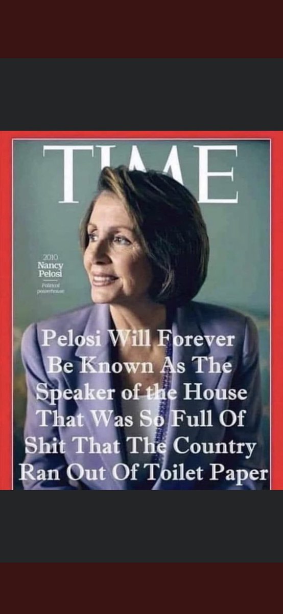 K_DUBB_80's tweet photo. When Time magazine puts out articles on the Speaker of the House like this, you know the Democrats are fucked in 2020!!! #Lockdowngate #TPgate
💀🤣🤣🤣🤣 https://t.co/zGMjdAKrTQ