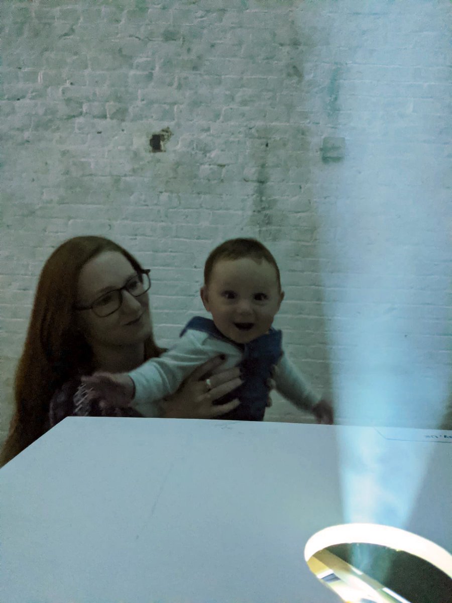 HannahGWhitt's tweet image. Lots of powerful responses from visitors to my video installation on Friday, but this reaction meant the most to me. 

It’s the first piece I’ve exhibited since he was born and it was so special sharing it with him. 

#ElectricMedway #SkyAboveTheScene 
#VideoInstallation