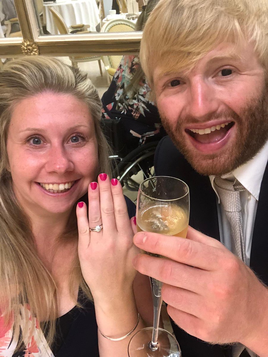 ChristopherSke2's tweet photo. I am very happy to announce that Louise has accept my hand in marriage!! She is a wonderful lady who I am very lucky to have in my life! I can’t wait to make more amazing mermories together ❤️❤️❤️ #askattheritz #bestweekendever https://t.co/B1RXx0jaJd