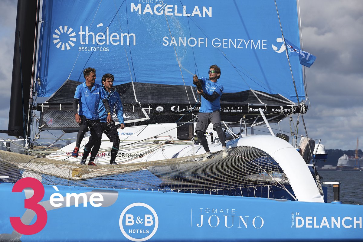 DefiVoileSEP's tweet photo. 🥉 3e du Grand Prix de Brest @Multi50 Multi50❗
Un chgt d'équipage par rapport au #TMBSB, des automatismes à prendre, des soucis techniques et une progression constante font de ce GP un événement réussi❗️5, 5, 4, 3, 3, 3, 2, 2, 4 👉 𝟯𝗲 𝗽𝗹𝗮𝗰𝗲 𝗮𝘂 𝗰𝗹𝗮𝘀𝘀𝗲𝗺𝗲𝗻𝘁❗ https://t.co/3hs22jTThm