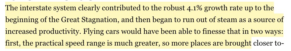 16/ The leveling off of increasing physical connectivity is another under-talked about stagnation cause. ( @elidourado has some great writing on this.)He also touches on the "we're living off of dividends" argument.