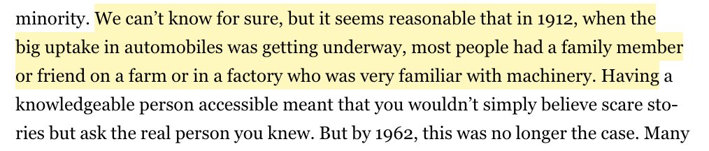 17/ Intriguing idea about a coupling between risk aversion and decreasing process knowledge. You tend to be less worried about things if you get how it works. Reminds me of  @danwwang's work.