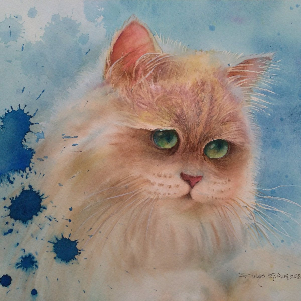 watercolor on paper.