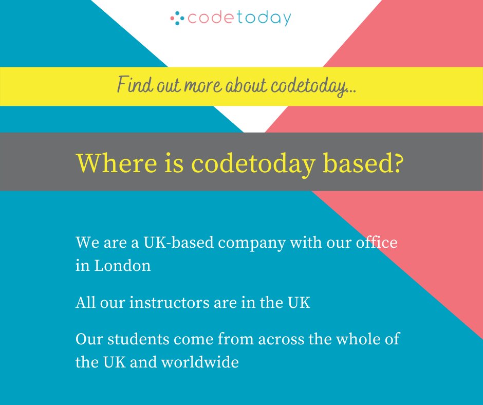 codetoday_'s tweet image. Find out more about codetoday

Where is codetoday based?

• We are a UK-based company with our office in London
• All our instructors are in the UK 
• Our students come from across the UK and worldwide

#whycodetoday #coding #python #codingforkids #kidscoding #learnpython