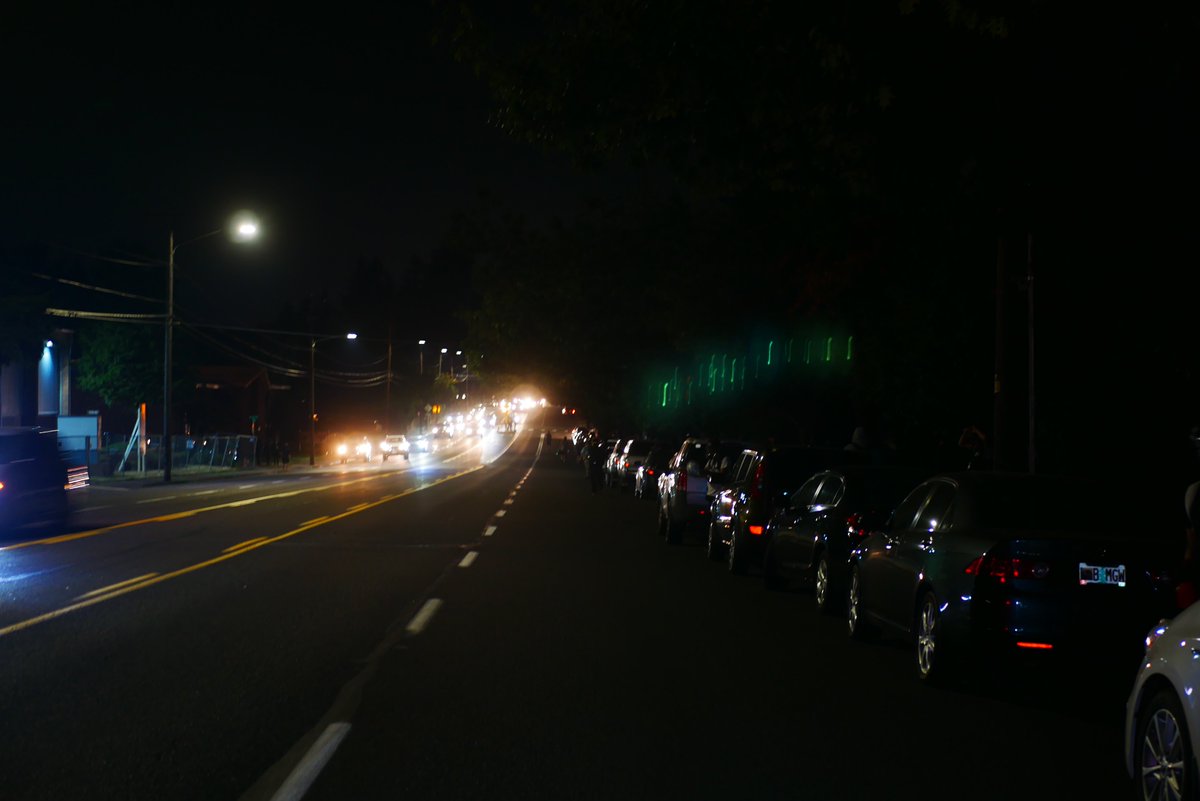 Starting up a thread of photographs from last night 9/5-9/6. These will be in chronological order with a short caption on each.2045-2106 Large gathering at Ventura Park, as march moves onto Stark LRAD warns protesters to remain in park.  #pdxprotest  #blacklivesmatter    #blm