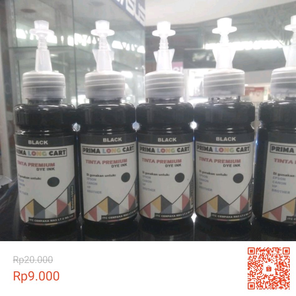 HaqqanM's tweet photo. Temukan Tinta Printer Premium dengan potongan 55%! Hanya Rp9.000. Dapatkan segera di Shopee! https://t.co/b3bYbI4x3g #ShopeeID https://t.co/wElmGrTIKg