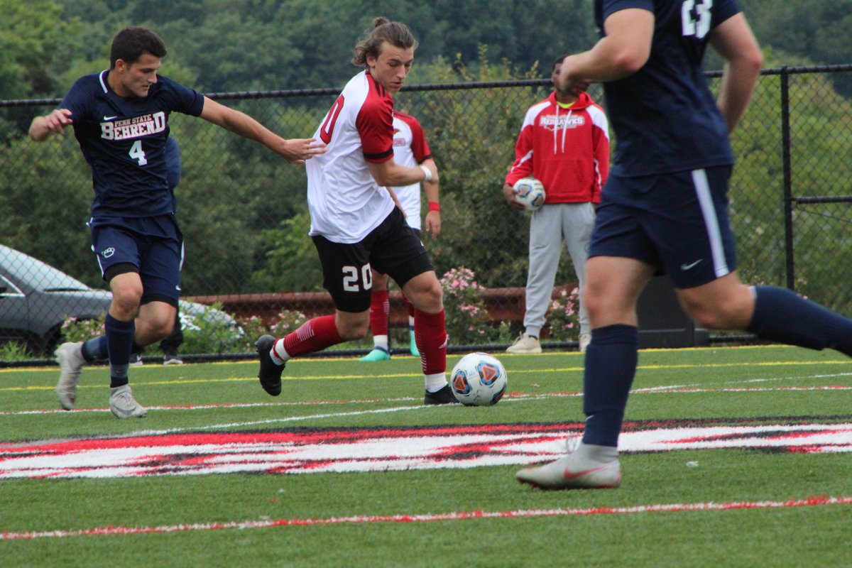 LaRocheRedhawks's tweet photo. OTD in La Roche history (9/6/2019), @LaRocheSoccer's Nick Russo got his first collegiate win as a head coach against St. Vincent College in a decisive 6-0 victory at the Baierl Athletic Complex. Kyle Harriett also recorded his first career hat-trick in the win #RedhawkRewind ⏪⚽️ https://t.co/UJHsJri6yn
