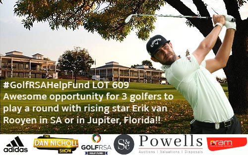 LaliStander's tweet photo. #GolfRSAHelpFund LOT 609
How does a round of golf for 3 with World No 46 ERIK VAN ROOYEN sound? If yours is the successful bid, take this rising PGA Tour talent on at Country Club Johannesburg or in the USA!
Check it out at https://t.co/fUw1qvcbgb
#savelives #savejobs @FredVR_ https://t.co/bBbWHJdlFs