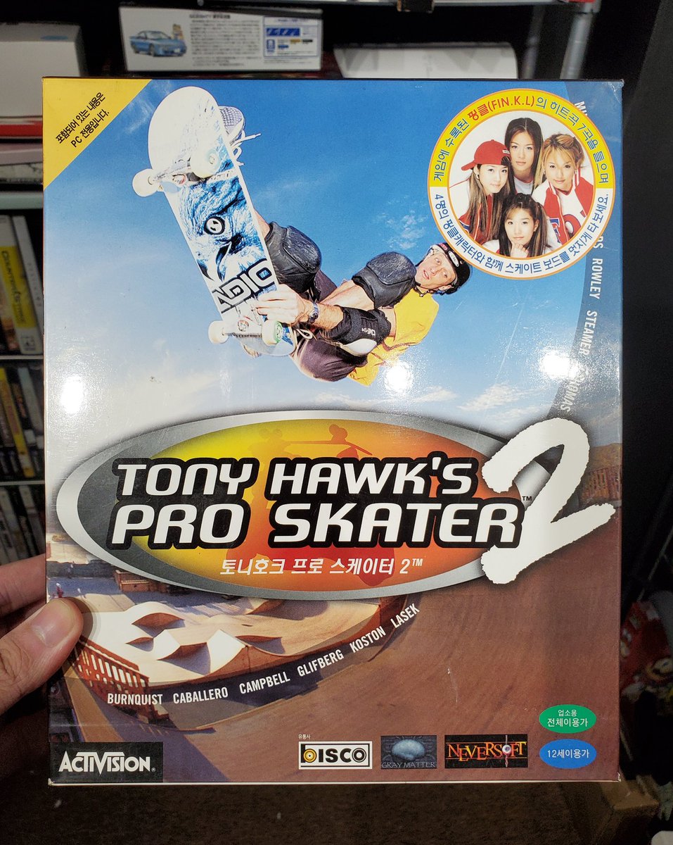 TrulyDaebak's tweet photo. @dark1x It was cool to see you talk about the Korean ver. of THPS 2 with FinKL!

You can still actually buy a brand new copy of it (big box PC packaging too) for just under $5.

Still one of the coolest pieces of obscure gaming history that I own.

- Andrew https://t.co/DZqoWNDP92