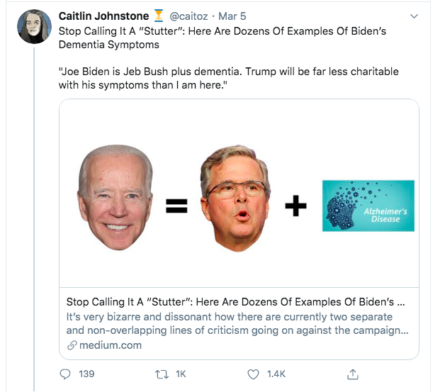It turns out the article that DHS analysts were referring to was this one by Caitlin Johnstone published on Mar 5 that was heavily promoted and boosted by Kremlin-aligned trolls both from the far-left and far-right.  #infoOps  #osint  #infosec  #disinfo