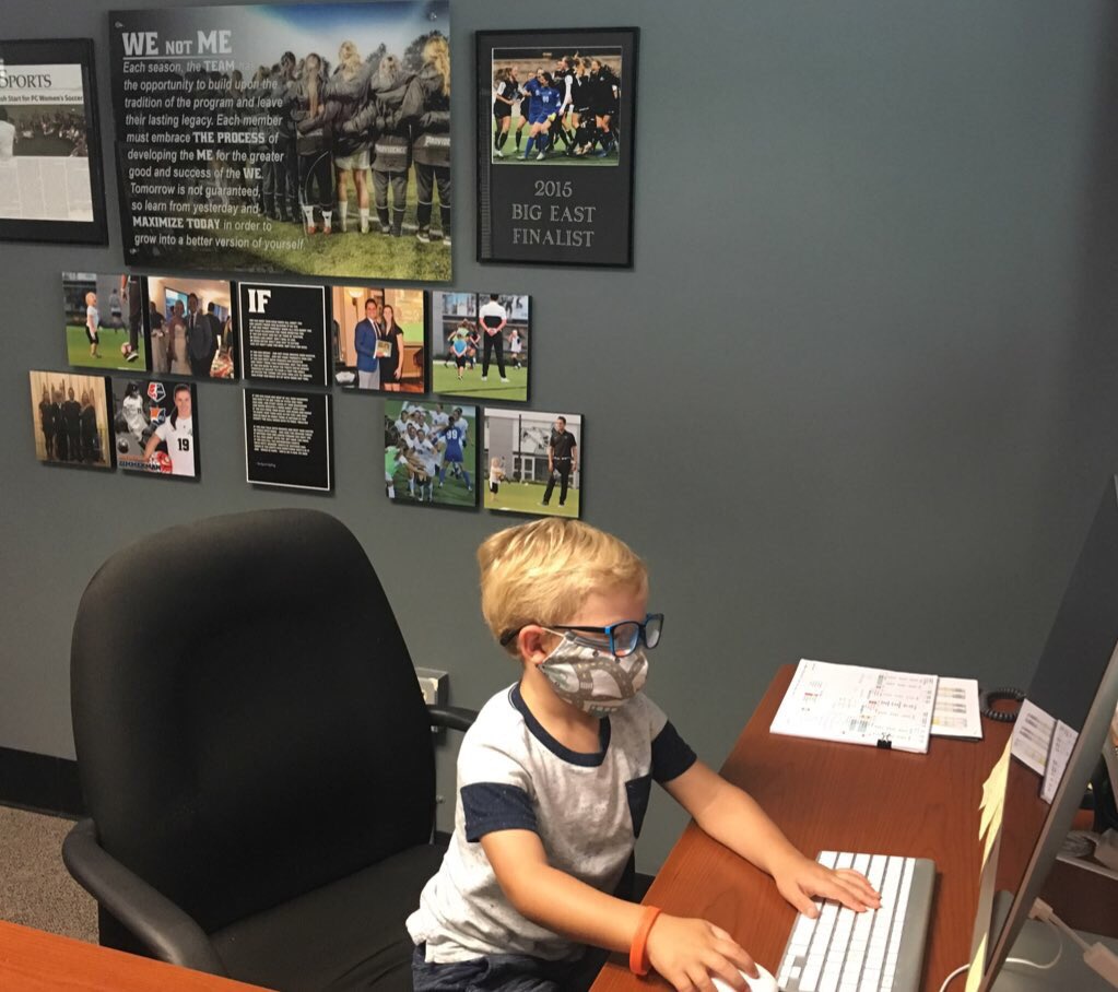 Dad, let me check my emails quickly.” - Coach Jax
#FutureCoach #Friartown #Soccer #NCAAsoccer #BigEast #GoFriars #WEARaMASK #SafetyFirst #COVID19