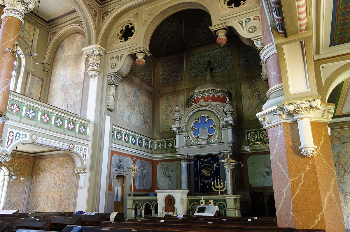 The Status Quo Ante Synagogue was built in 1900 in Târgu Mureș, Transylvania.Its eclectic design borrows from Gothic as well as Moorish architecture.
