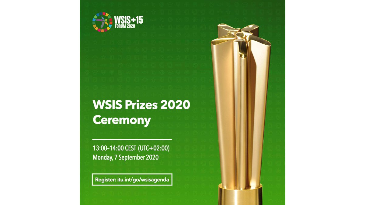 We are among the Champions of the #WSIS2020 E-Agriculture category, and ... we may also be the winners. Who knows? Interested? Register for the Opening Segment: WSIS Prizes 2020 Awards Ceremony: itu.zoom.us/webinar/regist… | #WSIS #SDGs #drones #UAS #UAV