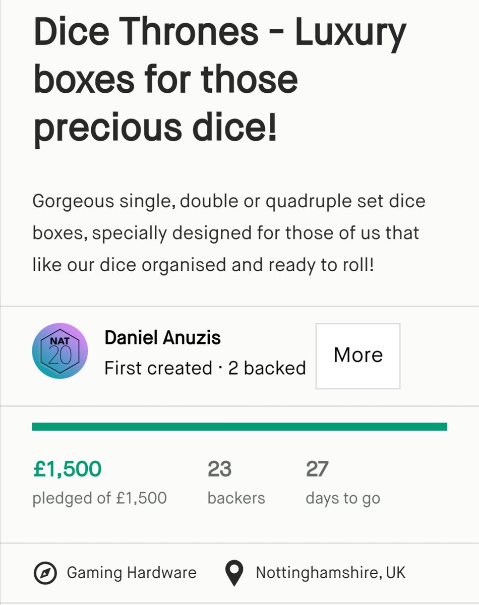 Nat20Tables's tweet photo. 100% completion!!!

We have done it!

Thanks to those who have helped support and share. Please continue doing so if you can. It would be amazing for any more shares.

https://t.co/95a1nyRfs3 https://t.co/YOIRRR7gyE
