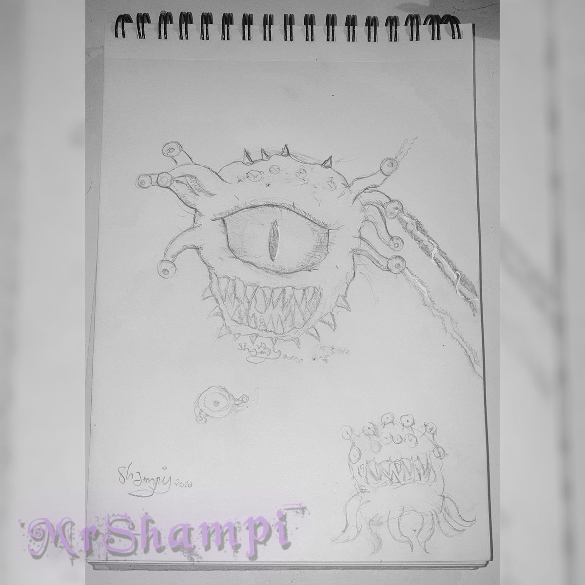 mrshampi's tweet photo. Hello! Not primaru wirk but here is some "players nightmares" sketch I did when I was at @cidosumirati .
Guess what they are 😏.

This picture will Illustrate the upcoming event on the channel you Help me to choose.
#sketch
#sketchbook #rpgcreatures #dnd #dndartist https://t.co/5rhvJ50wVG