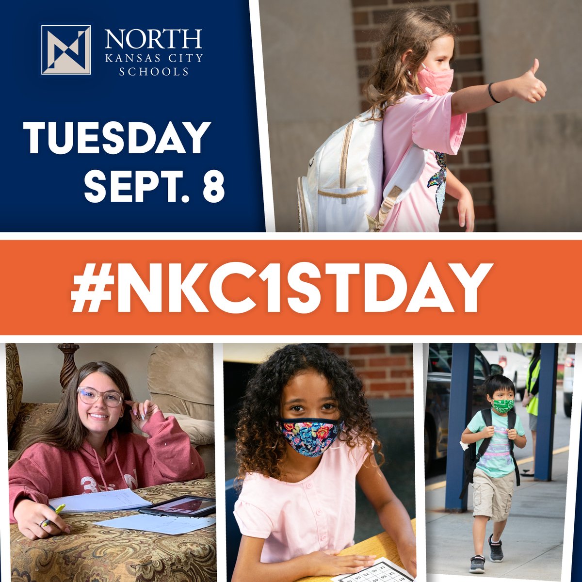 The first day of school is only two days away! Help us kick off another amazing year by sharing your #NKC1stDay celebrations. Remember to be mindful of others’ privacy in virtual environments by sharing photos of just your student. We can’t wait to welcome students on Tuesday!