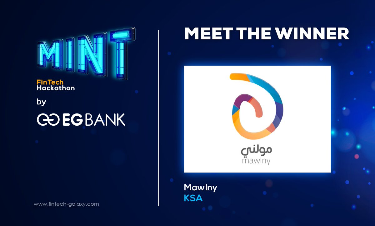 FintechGalaxy's tweet photo. Congratulations 💥💫🌟 to #GENIFY & #Mawlny, the winners of #MINT Hackathon by #EGbank, run on @FintechGalaxy’s #FinX22!
#FintechGalaxy #hackathon #digitalinnovation #fintech #technology #innovation #digitaltransformation #arabhackathon #MINThackathon #startup #business https://t.co/DvkvU2CCCk