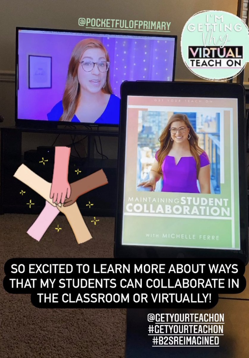 Collaboration is SO important for students. So excited to put new student collaboration ideas into my classroom both virtually and when we return in person! So many amazing tech tools and ideas to use! <a href="/getyourteachon/">Get Your Teach On</a> #GetYourTeachOn #b2sreimagined