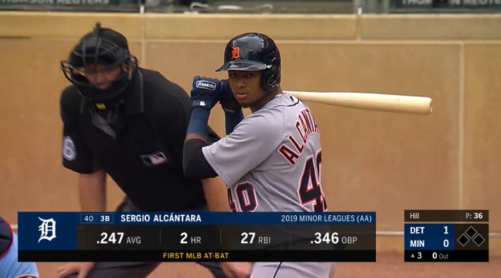 19,856th player in MLB history: Sergio Alcántara- signed w/ ARI in July '12- traded to DET in J.D. Martinez deal in July '17- spent last 2 years in AA- .658 career MiLB OPS but fantastic defender at SS + incredible arm- JUST WENT YARD IN HIS FIRST AT-BAT 