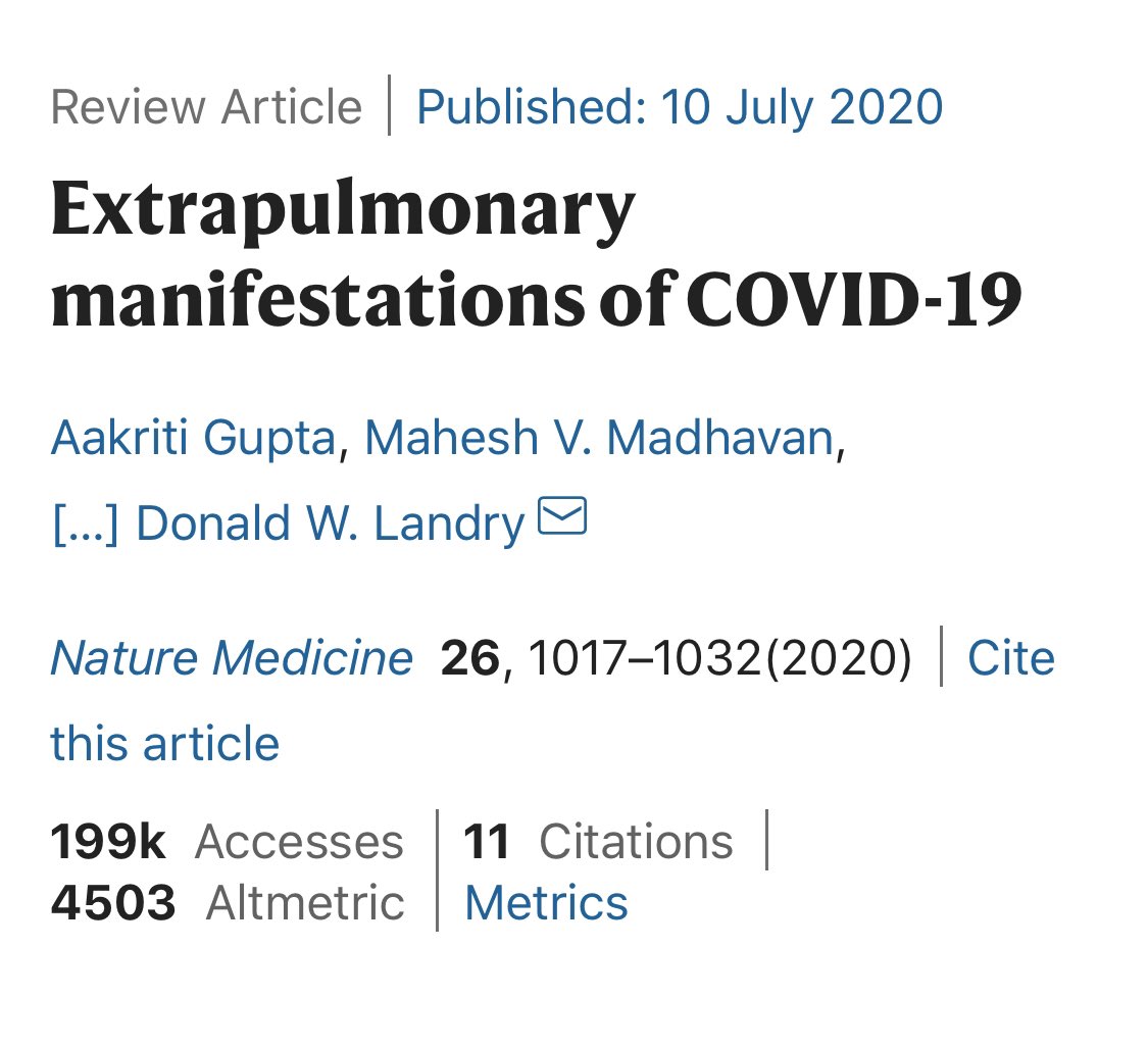 docmaltese's tweet photo. 📄Enjoyable @nature review on the #extrapulmonary clinical manifestations of #COVID19
👉 https://t.co/wTwo0vESQm https://t.co/7lsiW2AEQv