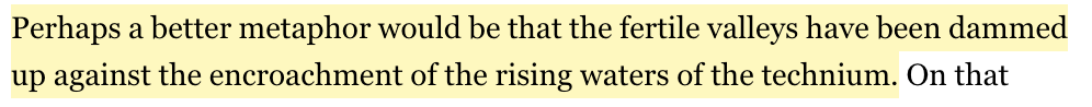 50/ Hall presents a pretty compelling way to think about technological change based on  @robinhanson and  @kevin2kelly's work.