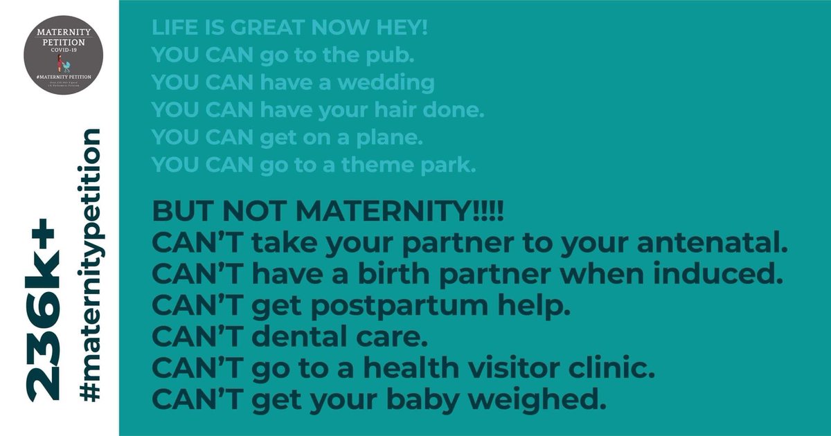 MummyLockdown's tweet photo. I’d much rather have the right support for myself and my baby than have my hair done or go to the pub #maternitypetition #GapsInSupport #lockdownbabies @BorisJohnson @RishiSunak @scullyp https://t.co/bcIkthGu9O